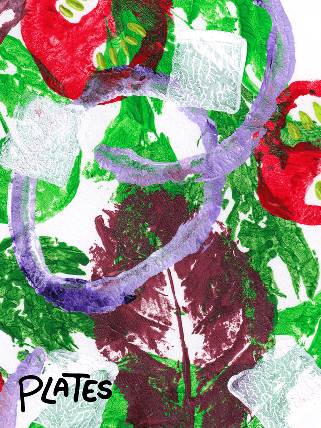 Green Salad with Tomatoes, Red Onion and Feta